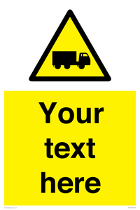 WV5113: Custom Lorry Hazard Sign