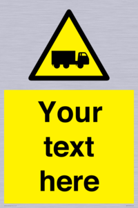 WV5113: Custom Lorry Hazard Sign