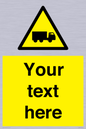 WV5113: Custom Lorry Hazard Sign