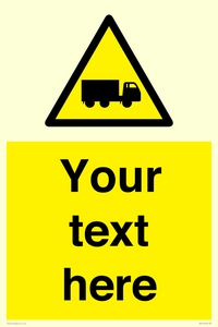 WV5113: Custom Lorry Hazard Sign