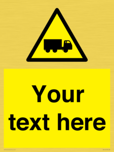 WV5113: Custom Lorry Hazard Sign