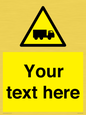 WV5113: Custom Lorry Hazard Sign