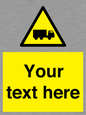 WV5113: Custom Lorry Hazard Sign