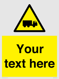WV5113: Custom Lorry Hazard Sign