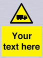 WV5113: Custom Lorry Hazard Sign