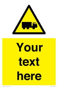 WV5113: Custom Lorry Hazard Sign