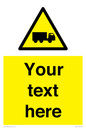 WV5113: Custom Lorry Hazard Sign