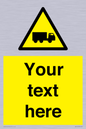 WV5113: Custom Lorry Hazard Sign