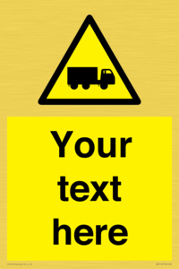 WV5113: Custom Lorry Hazard Sign