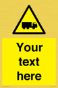 WV5113: Custom Lorry Hazard Sign