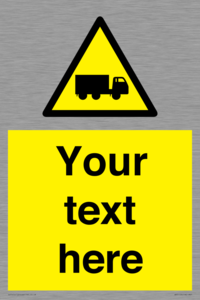WV5113: Custom Lorry Hazard Sign