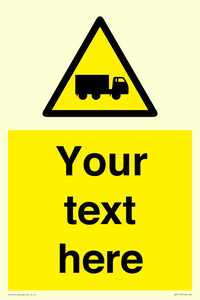WV5113: Custom Lorry Hazard Sign