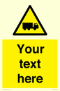 WV5113: Custom Lorry Hazard Sign