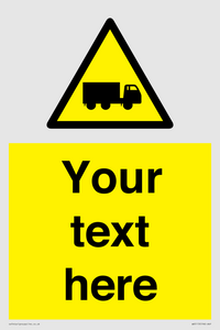 WV5113: Custom Lorry Hazard Sign