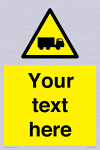 WV5113: Custom Lorry Hazard Sign