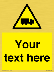 WV5113: Custom Lorry Hazard Sign