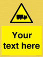 WV5113: Custom Lorry Hazard Sign