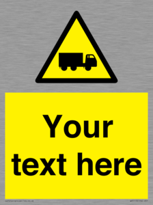 WV5113: Custom Lorry Hazard Sign