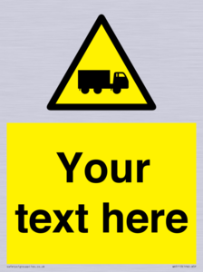 WV5113: Custom Lorry Hazard Sign