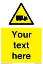 WV5113: Custom Lorry Hazard Sign
