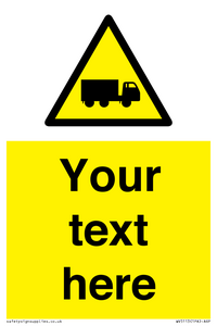 WV5113: Custom Lorry Hazard Sign