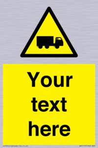WV5113: Custom Lorry Hazard Sign