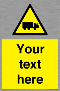 WV5113: Custom Lorry Hazard Sign