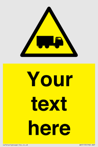 WV5113: Custom Lorry Hazard Sign
