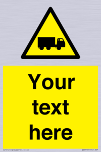 WV5113: Custom Lorry Hazard Sign