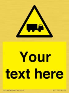 WV5113: Custom Lorry Hazard Sign