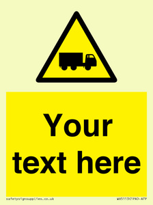 WV5113: Custom Lorry Hazard Sign
