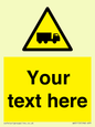 WV5113: Custom Lorry Hazard Sign