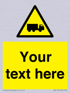 WV5113: Custom Lorry Hazard Sign