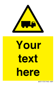 WV5113: Custom Lorry Hazard Sign