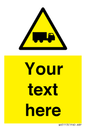 WV5113: Custom Lorry Hazard Sign
