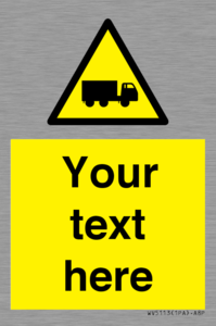 WV5113: Custom Lorry Hazard Sign