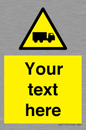 WV5113: Custom Lorry Hazard Sign