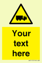 WV5113: Custom Lorry Hazard Sign