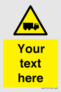 WV5113: Custom Lorry Hazard Sign