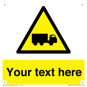WV5113: Custom Lorry Hazard Sign