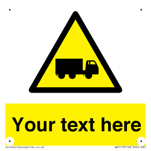 WV5113: Custom Lorry Hazard Sign