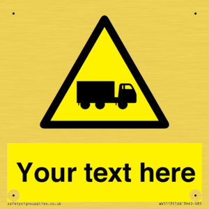 WV5113: Custom Lorry Hazard Sign