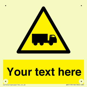 WV5113: Custom Lorry Hazard Sign