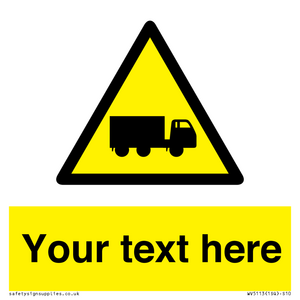 WV5113: Custom Lorry Hazard Sign