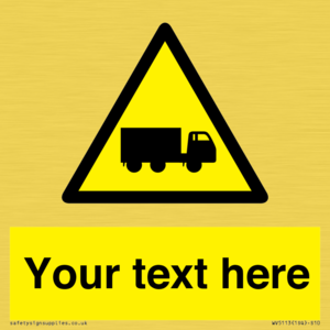 WV5113: Custom Lorry Hazard Sign