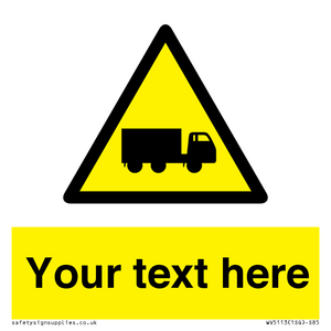 WV5113: Custom Lorry Hazard Sign
