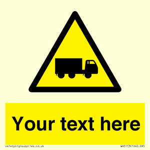 WV5113: Custom Lorry Hazard Sign