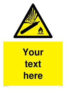 WV5120: Custom Gas Cylinder Sign