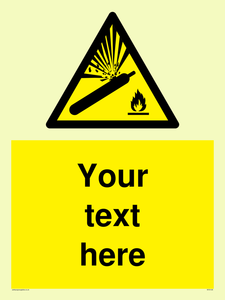 WV5120: Custom Gas Cylinder Sign