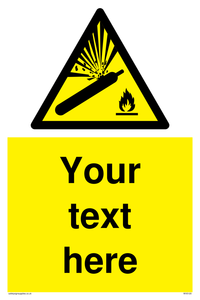 WV5120: Custom Gas Cylinder Sign